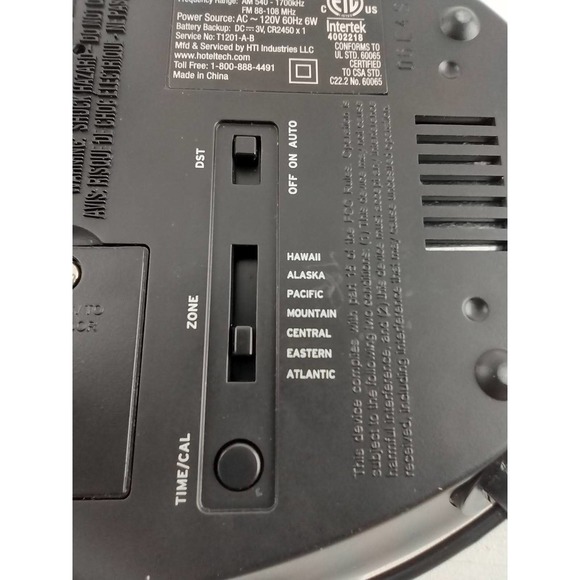 Timex T1201 Nature Sounds Clock Radio MP3 Line-IN Blk Red LED Auto DST Time Set - Picture 14 of 15